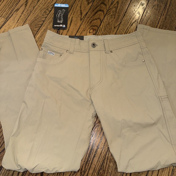 KUHL‎ Men's Revolvr Pants Tag 30/34 Vintage Patina Dye Fossil Khaki NWT Full